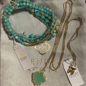 Kendra Scott Supak Bracelet and Kacey Necklace